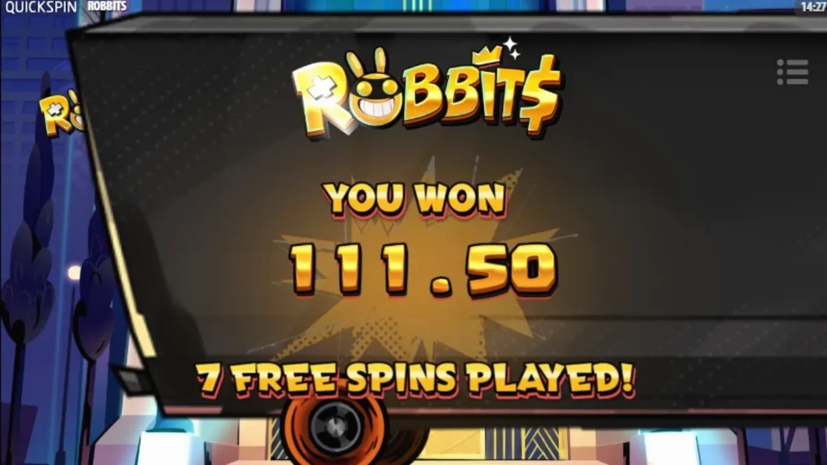 Karakter kelinci pencuri dalam slot Robbits dari Quickspin